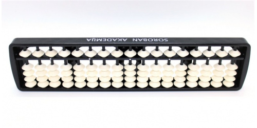 Učenički abakus bijeli 17 stupaca