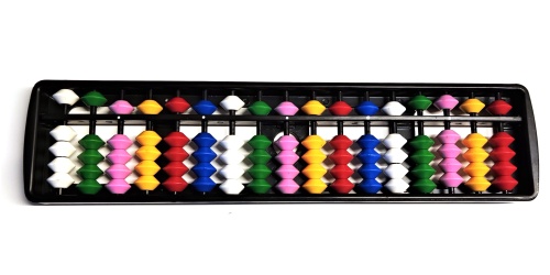 Učenički abakus šareni 17 stupaca