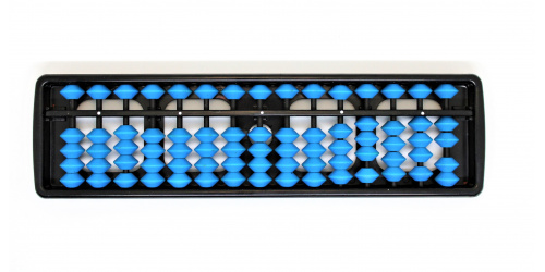 Učenički abakus svijetlo plavi 15 stupaca