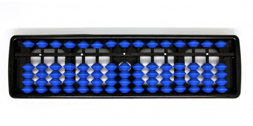 Učenički abakus tamno plavi 15 stupaca