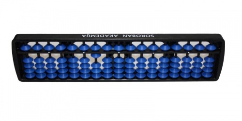 Učenički abakus plavi 17 stupaca