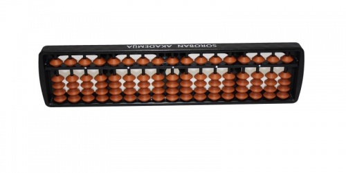 Učenički abakus smeđi 17 stupaca