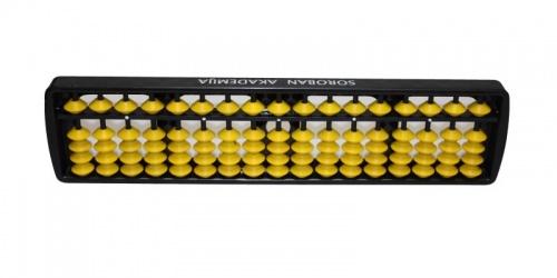 Učenički abakus žuti 17 stupaca